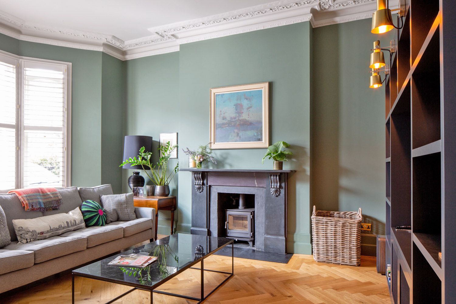 One of Cole's two impressive sitting rooms